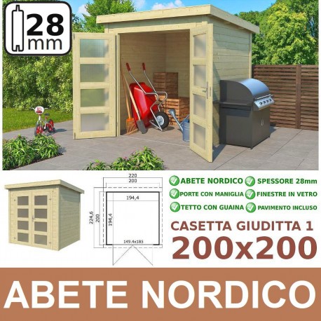 casetta in legno Giuditta 200x200