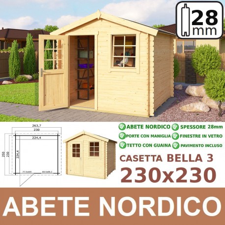 casetta in legno Bella 230x230