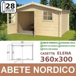 casetta in legno ELENA 360x300