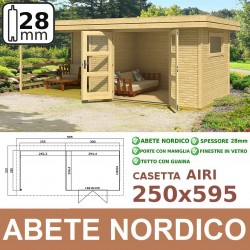 casetta in legno AIRI 250x595