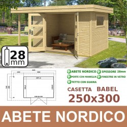 casetta in legno Bbabel 250x300
