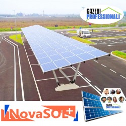 struttura pensilina carport per pannelli solari fotovoltaici parcheggio parking novasol madelux schema
