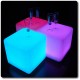 Cubo luminoso LED multicolore colorato arredi luminosi